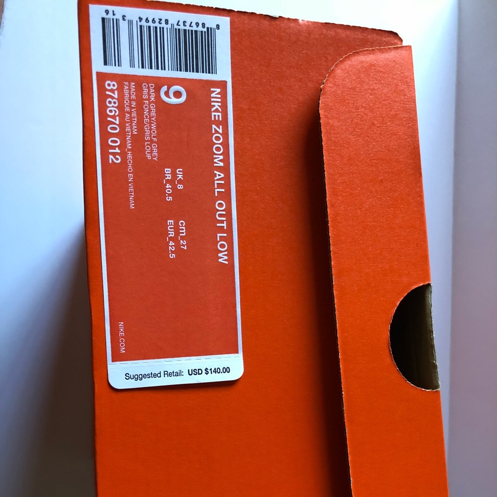 Nike Zoom Running Shoes Gray Size 9 Mens New NIB - Picture 8 of 8